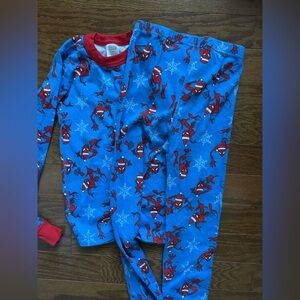 Hanna Andersson Spider Hero Kids Christmas Pajamas - Blue and Red
